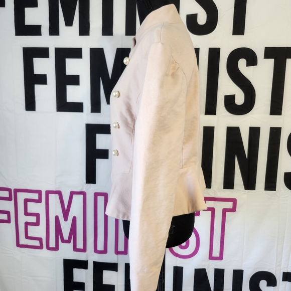 LIKE 4 DISCOUNT Peplum Doublet Waist Coat with Luxury Pearl Buttons - Picture 8 of 16